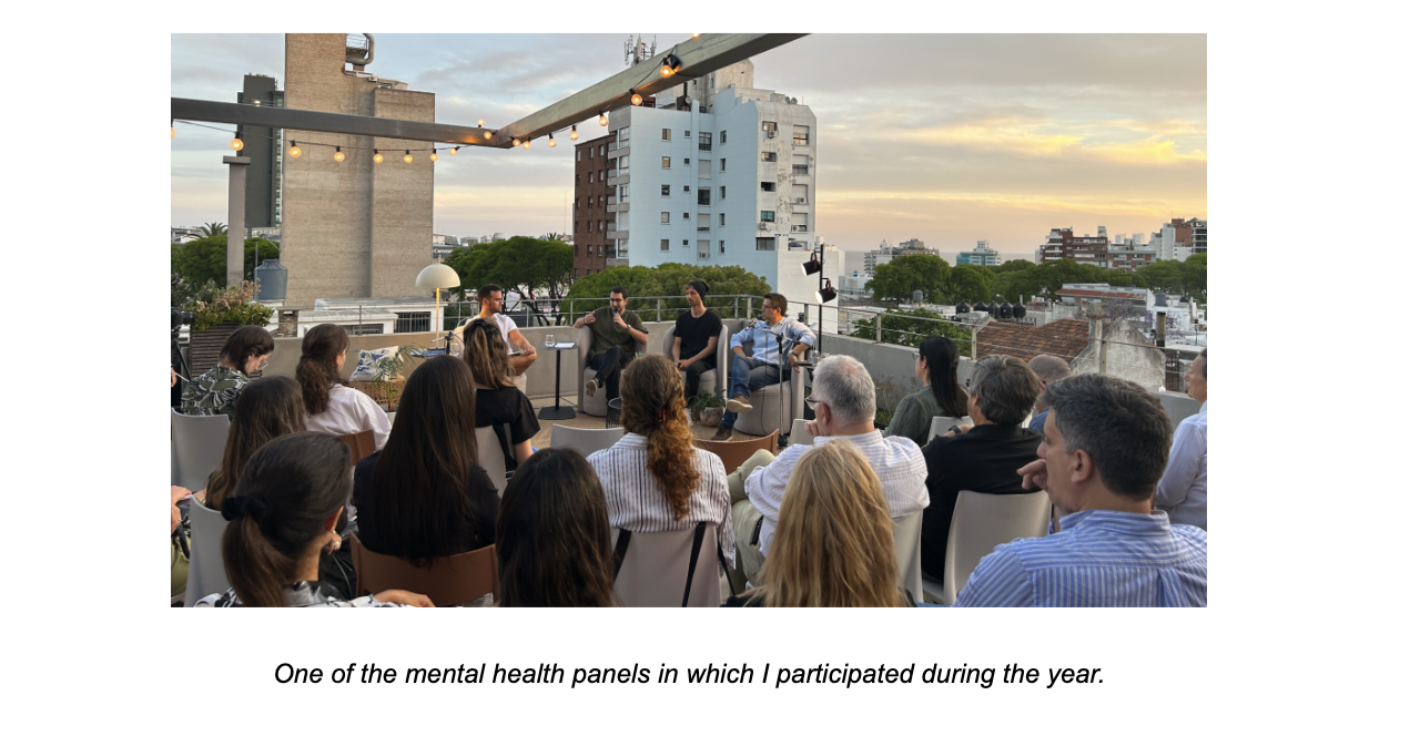 people listening to the mental health panels in which I participated during the year.‌ ‌